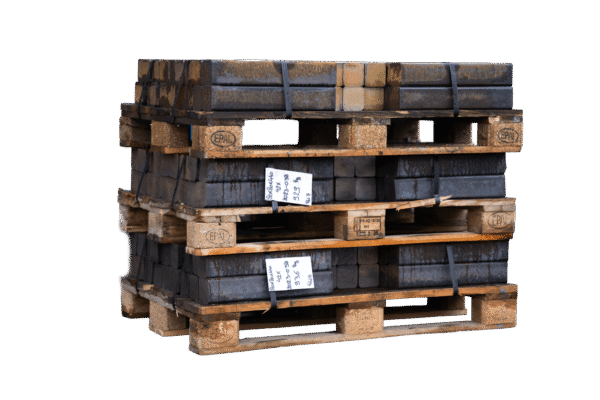 Lingots de lest en acier sur palette 1000 kg