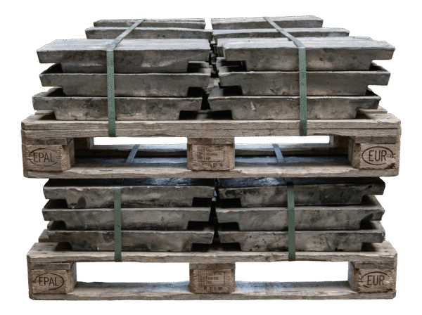 Blocs de plomb de lestage de 20 kg sur palette 1000 kg